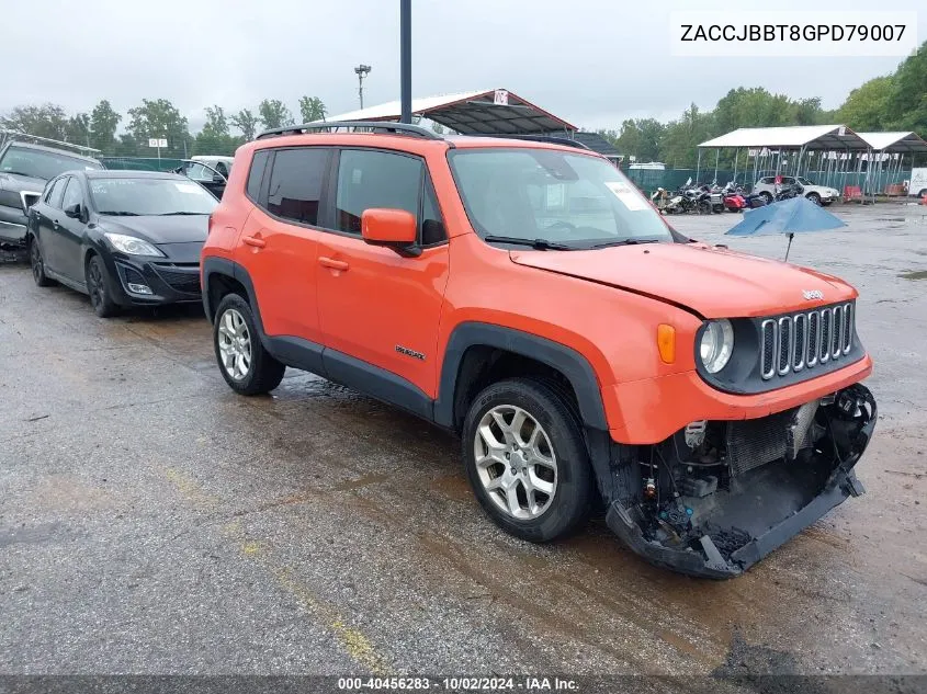 2016 Jeep Renegade Latitude VIN: ZACCJBBT8GPD79007 Lot: 40456283