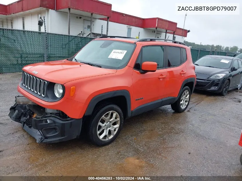 2016 Jeep Renegade Latitude VIN: ZACCJBBT8GPD79007 Lot: 40456283