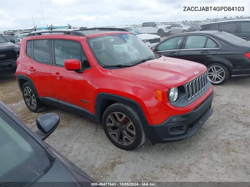 ZACCJABT4GPD84103 2016 Jeep Renegade Latitude