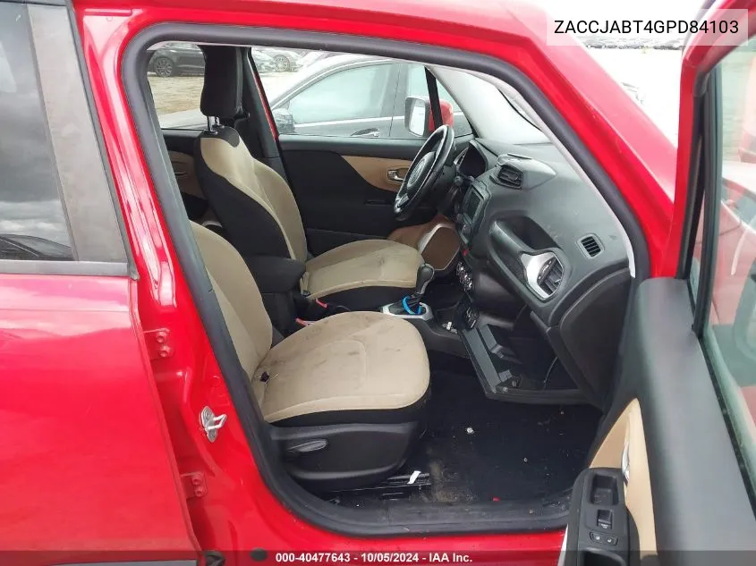 ZACCJABT4GPD84103 2016 Jeep Renegade Latitude