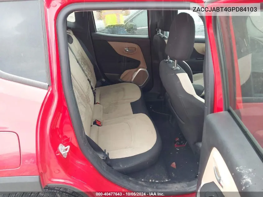 ZACCJABT4GPD84103 2016 Jeep Renegade Latitude