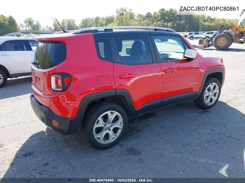 ZACCJBDT4GPC80861 2016 Jeep Renegade Limited