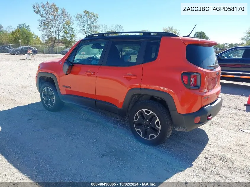 ZACCJBCT4GPD58170 2016 Jeep Renegade Trailhawk