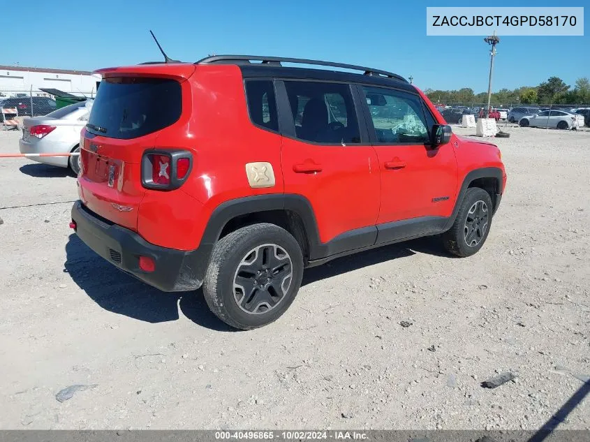 ZACCJBCT4GPD58170 2016 Jeep Renegade Trailhawk