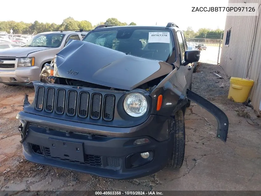 ZACCJBBT7GPD97126 2016 Jeep Renegade Justice