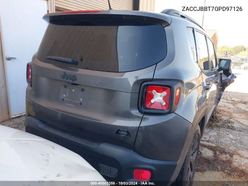 ZACCJBBT7GPD97126 2016 Jeep Renegade Justice