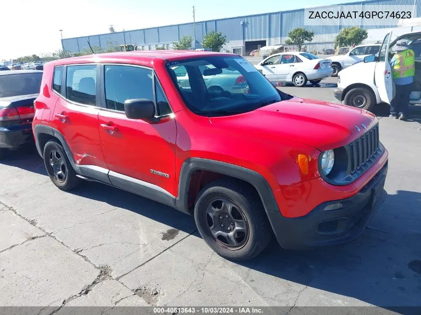 2016 Jeep Renegade Sport VIN: ZACCJAAT4GPC74623 Lot: 40513643