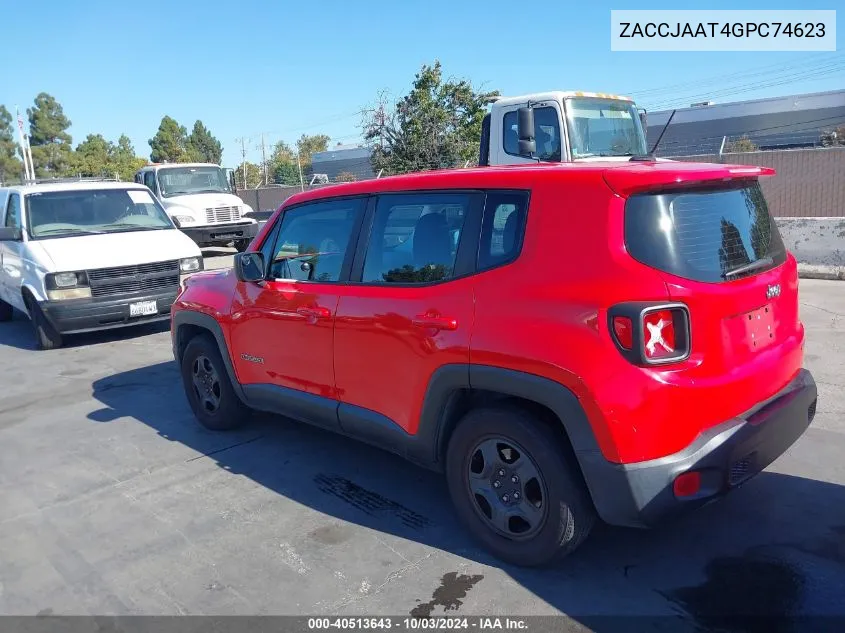 2016 Jeep Renegade Sport VIN: ZACCJAAT4GPC74623 Lot: 40513643