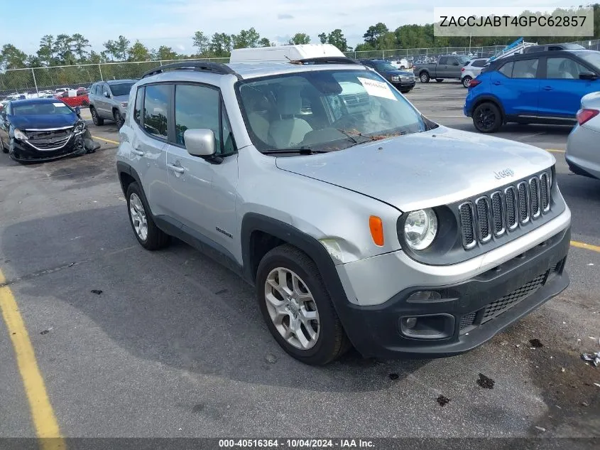 2016 Jeep Renegade Latitude VIN: ZACCJABT4GPC62857 Lot: 40516364