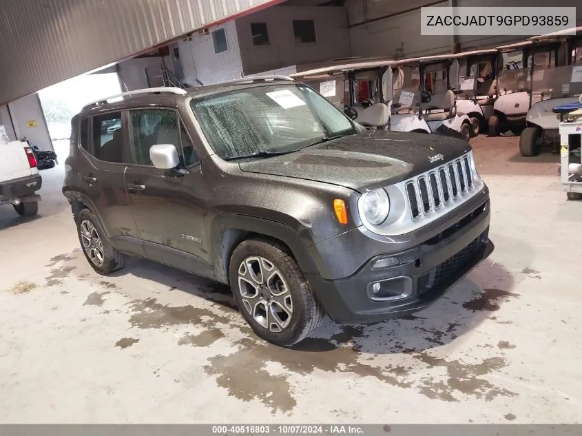 2016 Jeep Renegade Limited VIN: ZACCJADT9GPD93859 Lot: 40518803