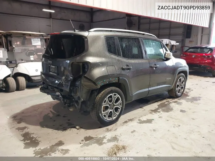 2016 Jeep Renegade Limited VIN: ZACCJADT9GPD93859 Lot: 40518803