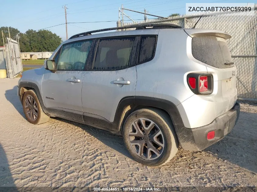 2016 Jeep Renegade Latitude VIN: ZACCJABT7GPC59399 Lot: 40534451