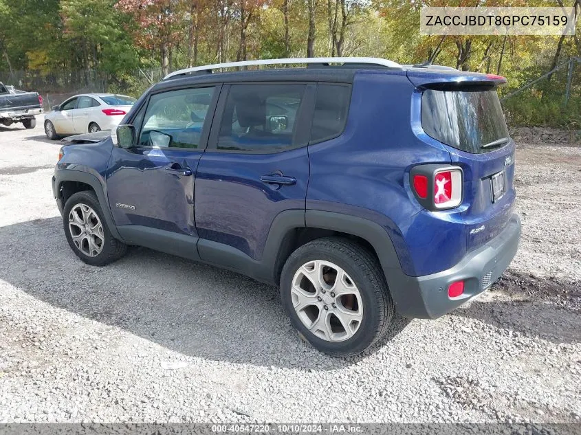 ZACCJBDT8GPC75159 2016 Jeep Renegade Limited