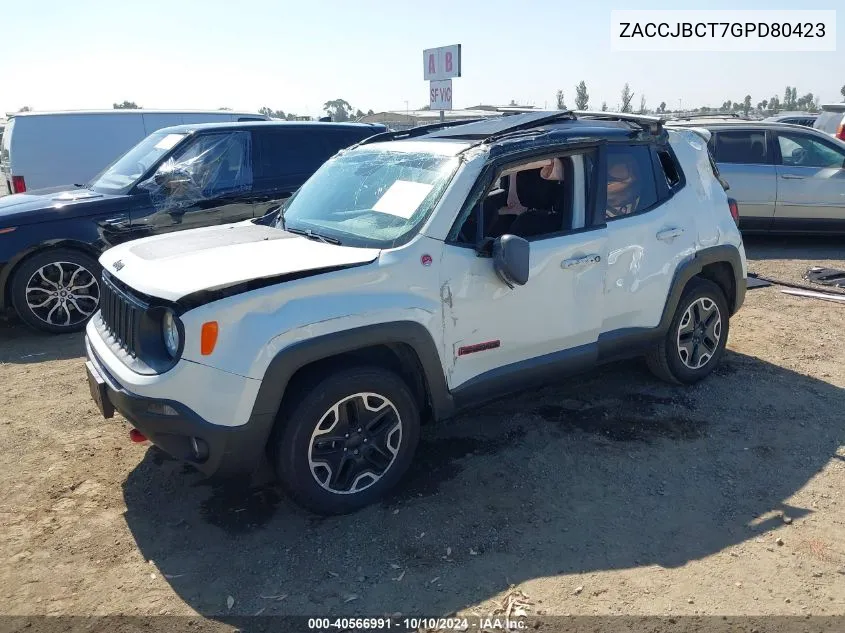 2016 Jeep Renegade Trailhawk VIN: ZACCJBCT7GPD80423 Lot: 40566991