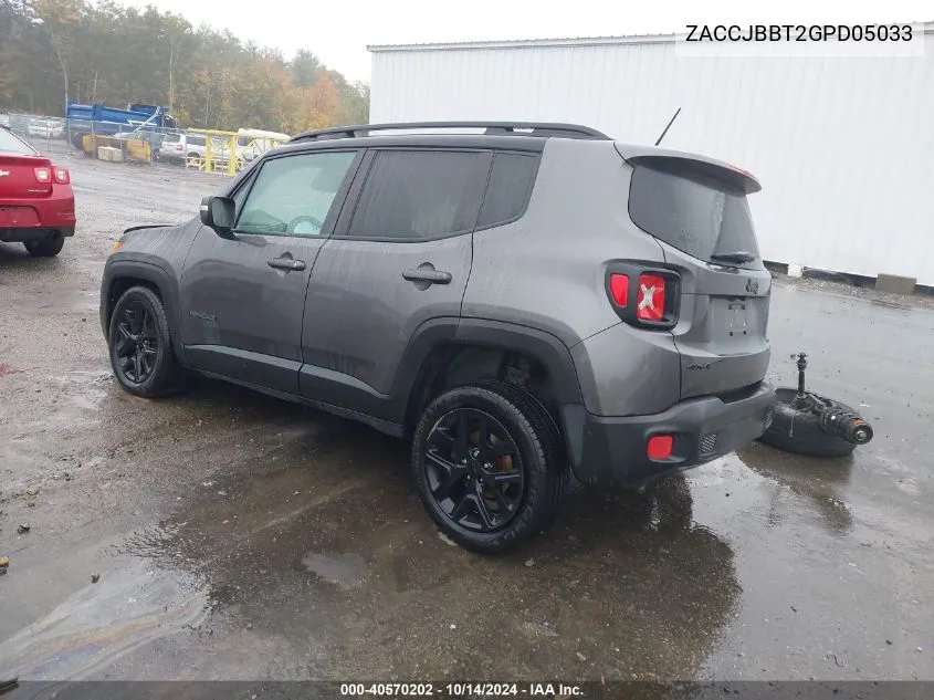 2016 Jeep Renegade Latitude VIN: ZACCJBBT2GPD05033 Lot: 40570202