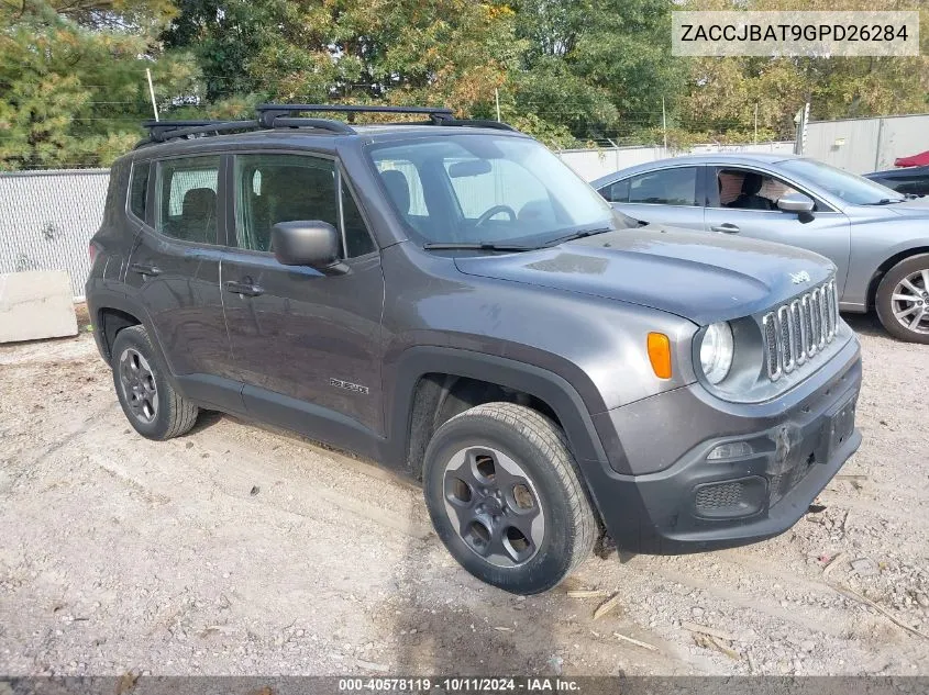 2016 Jeep Renegade Sport VIN: ZACCJBAT9GPD26284 Lot: 40578119