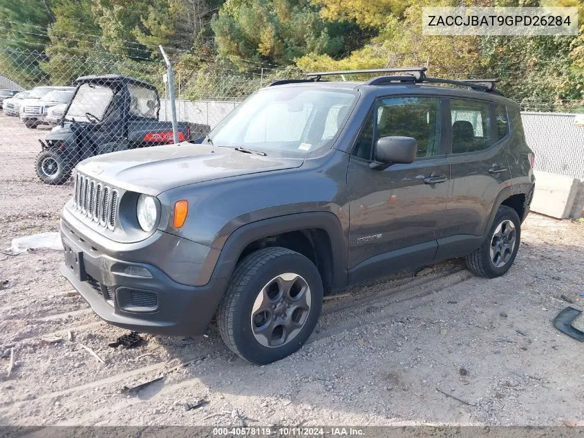 2016 Jeep Renegade Sport VIN: ZACCJBAT9GPD26284 Lot: 40578119