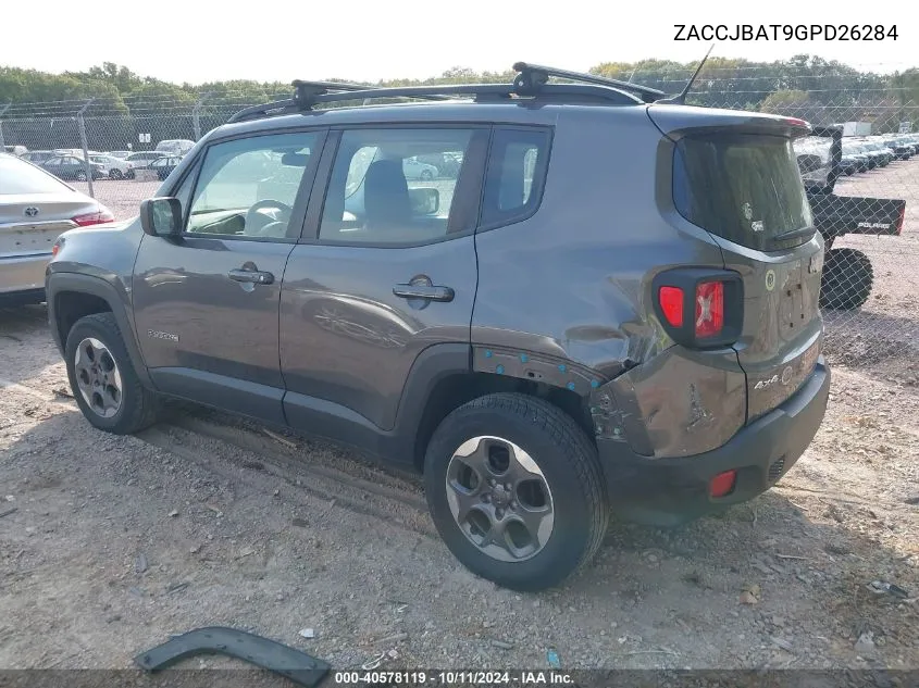 2016 Jeep Renegade Sport VIN: ZACCJBAT9GPD26284 Lot: 40578119