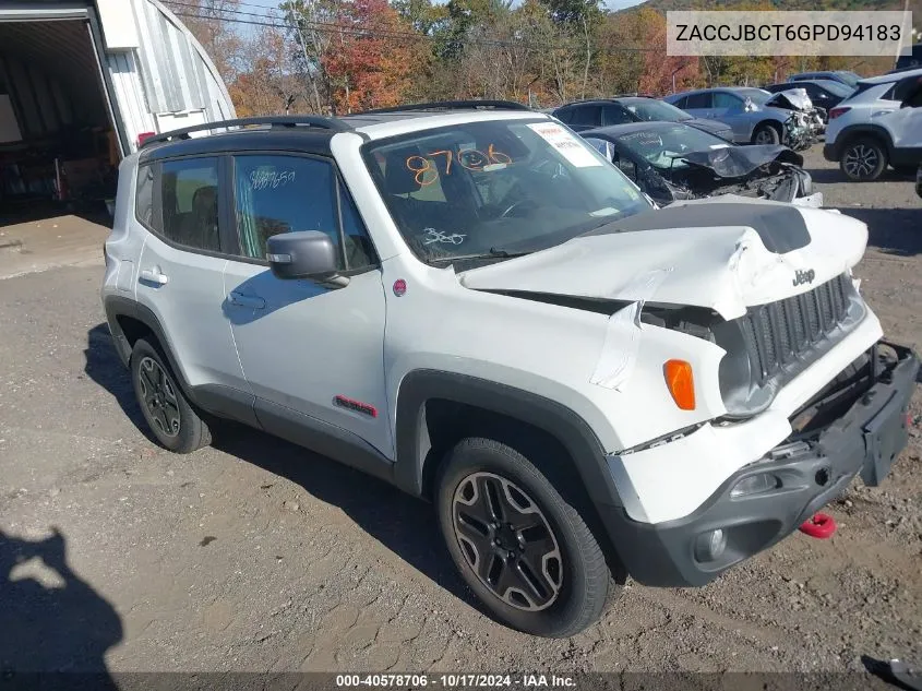 ZACCJBCT6GPD94183 2016 Jeep Renegade Trailhawk