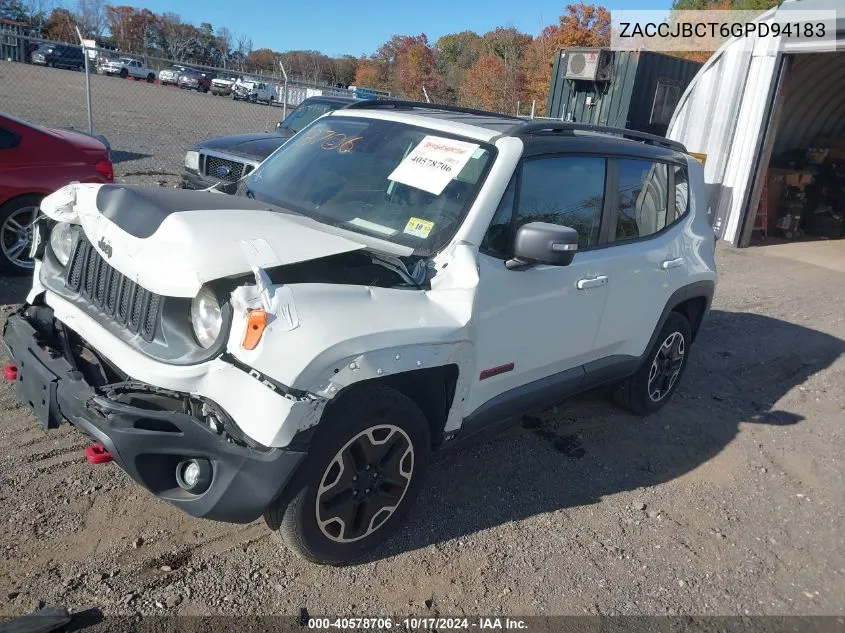 ZACCJBCT6GPD94183 2016 Jeep Renegade Trailhawk