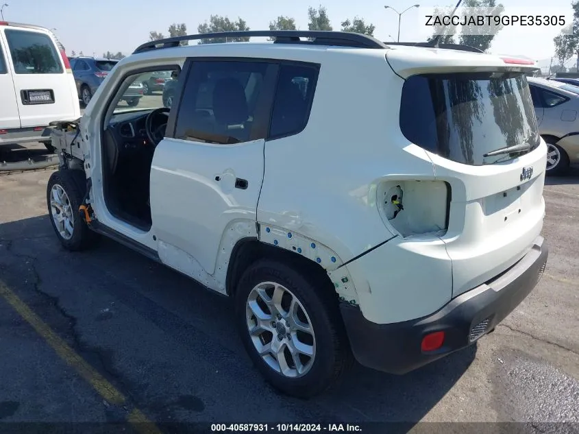 2016 Jeep Renegade Latitude VIN: ZACCJABT9GPE35305 Lot: 40587931