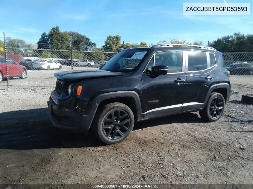 2016 Jeep Renegade Justice VIN: ZACCJBBT5GPD53593 Lot: 40603567