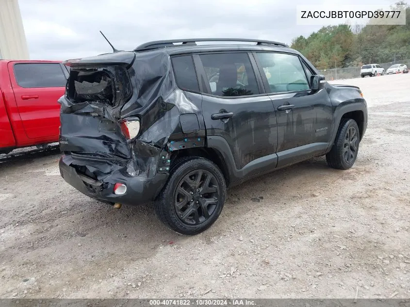 2016 Jeep Renegade Justice VIN: ZACCJBBT0GPD39777 Lot: 40741822