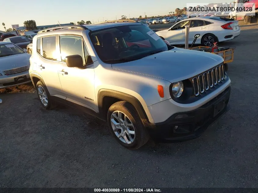 2016 Jeep Renegade Sport VIN: ZACCJAAT8GPD40428 Lot: 40830869