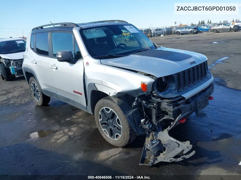 2016 Jeep Renegade Trailhawk VIN: ZACCJBCT6GPD01050 Lot: 40846506