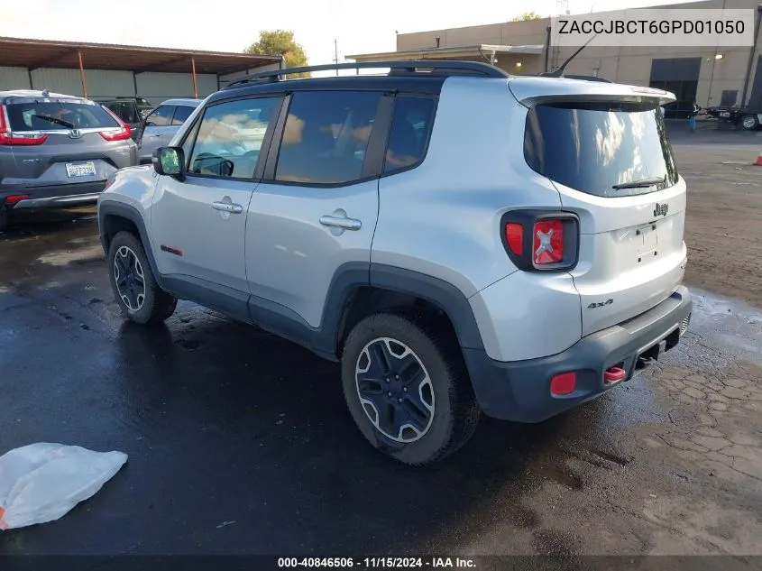 2016 Jeep Renegade Trailhawk VIN: ZACCJBCT6GPD01050 Lot: 40846506