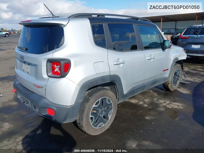 2016 Jeep Renegade Trailhawk VIN: ZACCJBCT6GPD01050 Lot: 40846506