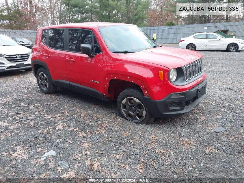 2016 Jeep Renegade Sport VIN: ZACCJBAT5GPD09336 Lot: 40919897