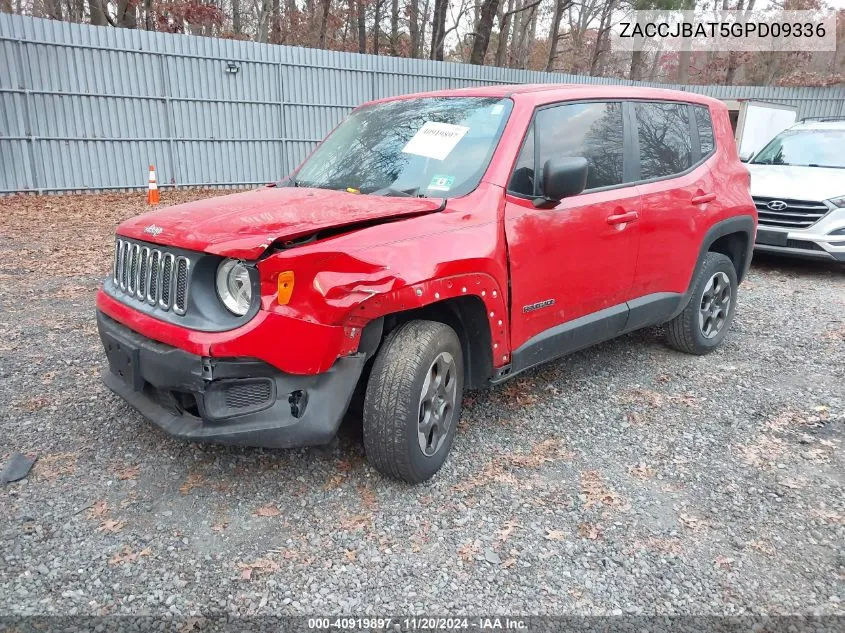 2016 Jeep Renegade Sport VIN: ZACCJBAT5GPD09336 Lot: 40919897