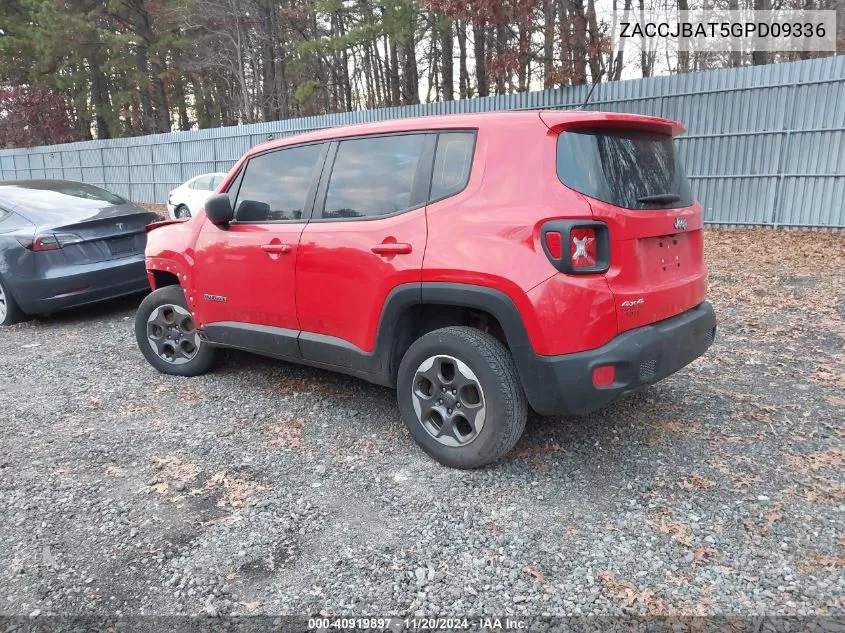 2016 Jeep Renegade Sport VIN: ZACCJBAT5GPD09336 Lot: 40919897