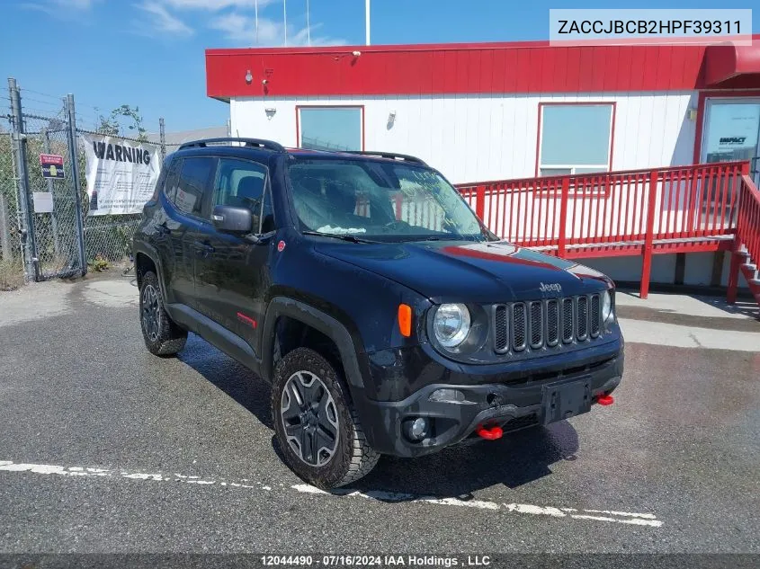 2017 Jeep Renegade Trailhawk VIN: ZACCJBCB2HPF39311 Lot: 12044490