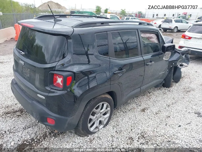 2017 Jeep Renegade Latitude Fwd VIN: ZACCJABB8HPG37707 Lot: 39314901