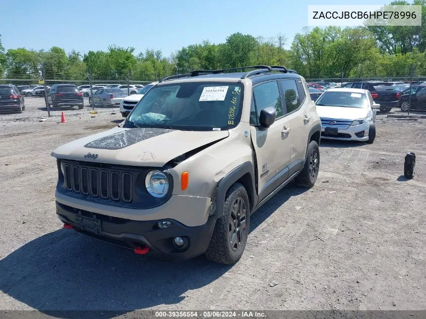 2017 Jeep Renegade Deserthawk 4X4 VIN: ZACCJBCB6HPE78996 Lot: 39356554