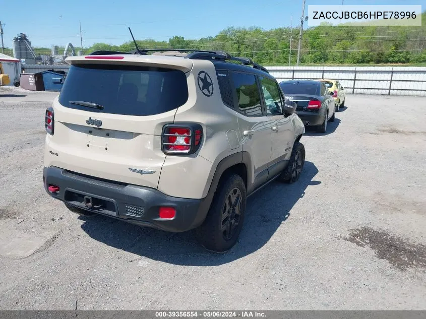 2017 Jeep Renegade Deserthawk 4X4 VIN: ZACCJBCB6HPE78996 Lot: 39356554