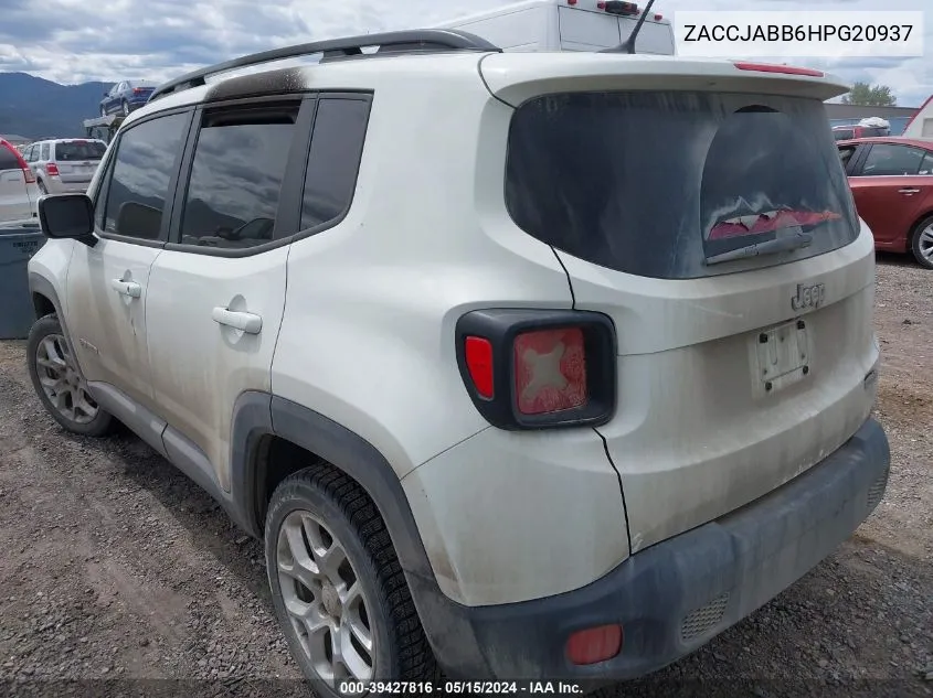 ZACCJABB6HPG20937 2017 Jeep Renegade Latitude Fwd