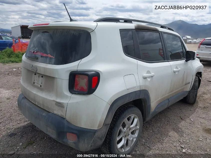 ZACCJABB6HPG20937 2017 Jeep Renegade Latitude Fwd