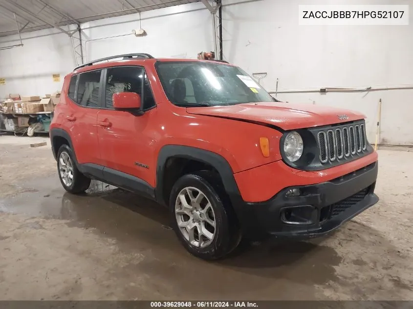 ZACCJBBB7HPG52107 2017 Jeep Renegade Latitude 4X4