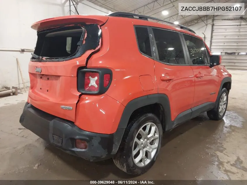 ZACCJBBB7HPG52107 2017 Jeep Renegade Latitude 4X4