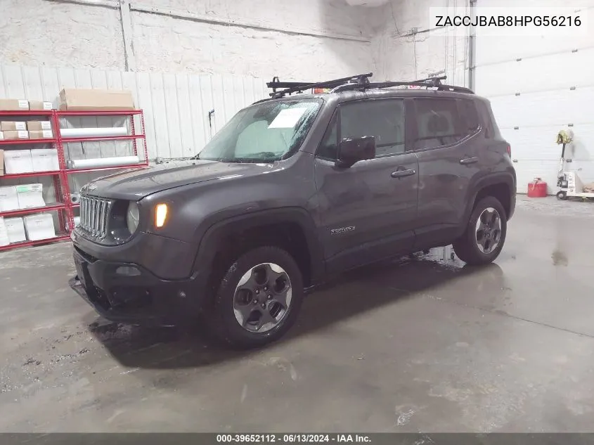 2017 Jeep Renegade Sport 4X4 VIN: ZACCJBAB8HPG56216 Lot: 39652112