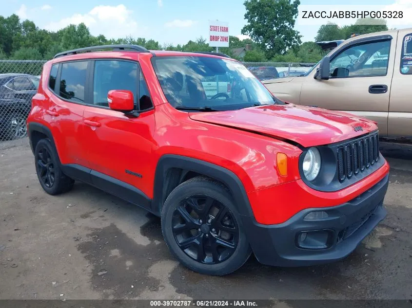 2017 Jeep Renegade Altitude Fwd VIN: ZACCJABB5HPG05328 Lot: 39702787