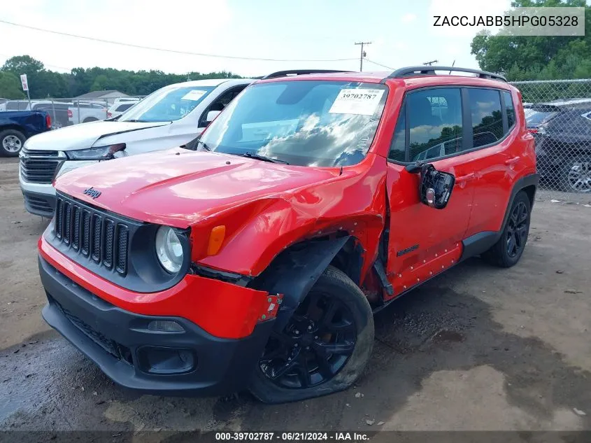 2017 Jeep Renegade Altitude Fwd VIN: ZACCJABB5HPG05328 Lot: 39702787