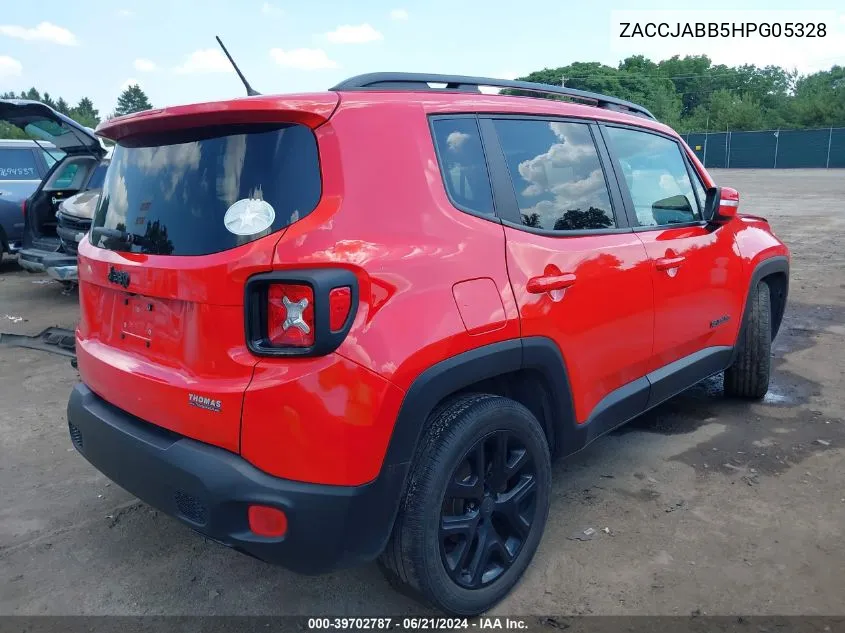 2017 Jeep Renegade Altitude Fwd VIN: ZACCJABB5HPG05328 Lot: 39702787