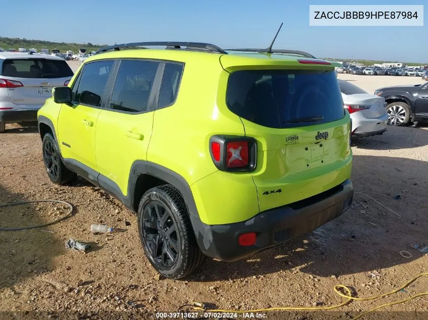 2017 Jeep Renegade Altitude 4X4 VIN: ZACCJBBB9HPE87984 Lot: 39713627