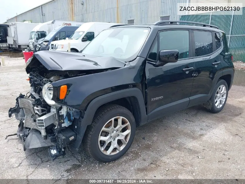 2017 Jeep Renegade Latitude 4X4 VIN: ZACCJBBB8HPG62130 Lot: 39731457