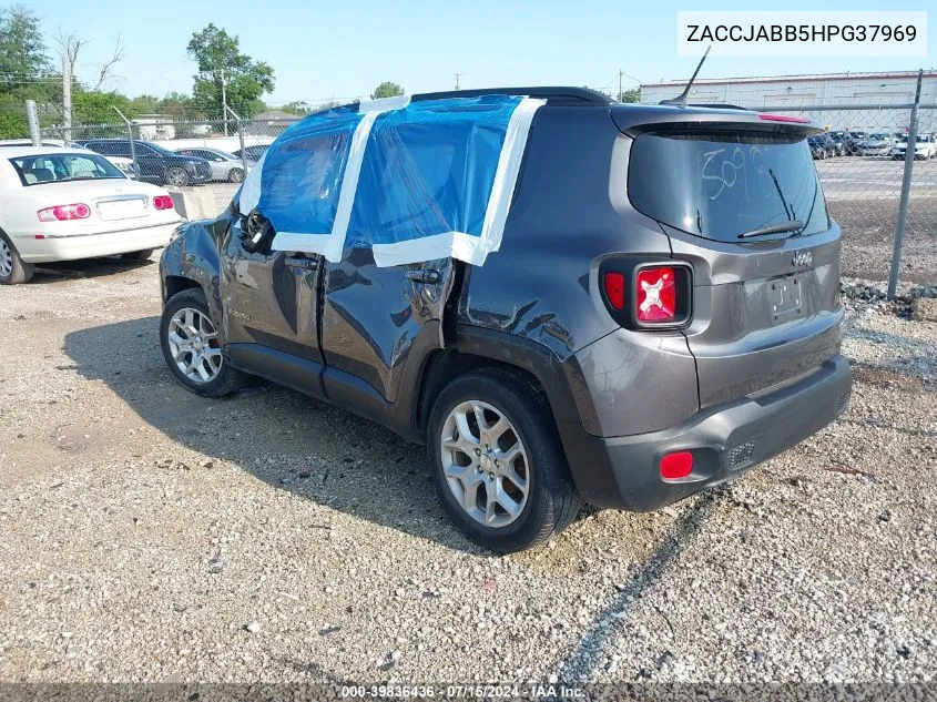 2017 Jeep Renegade Latitude Fwd VIN: ZACCJABB5HPG37969 Lot: 39836436