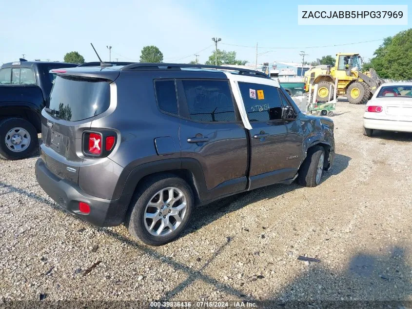 2017 Jeep Renegade Latitude Fwd VIN: ZACCJABB5HPG37969 Lot: 39836436